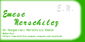 emese merschilcz business card